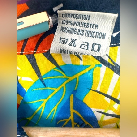 Tailor‎ Pat Love Mens Tropical Short Sleeve Button-Up Shirt 2XL 100% poly… - Picture 9 of 10